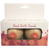 Peach Bellini Scented Boobie Bath Bomb Set for Relaxing Soak Bath & Body
